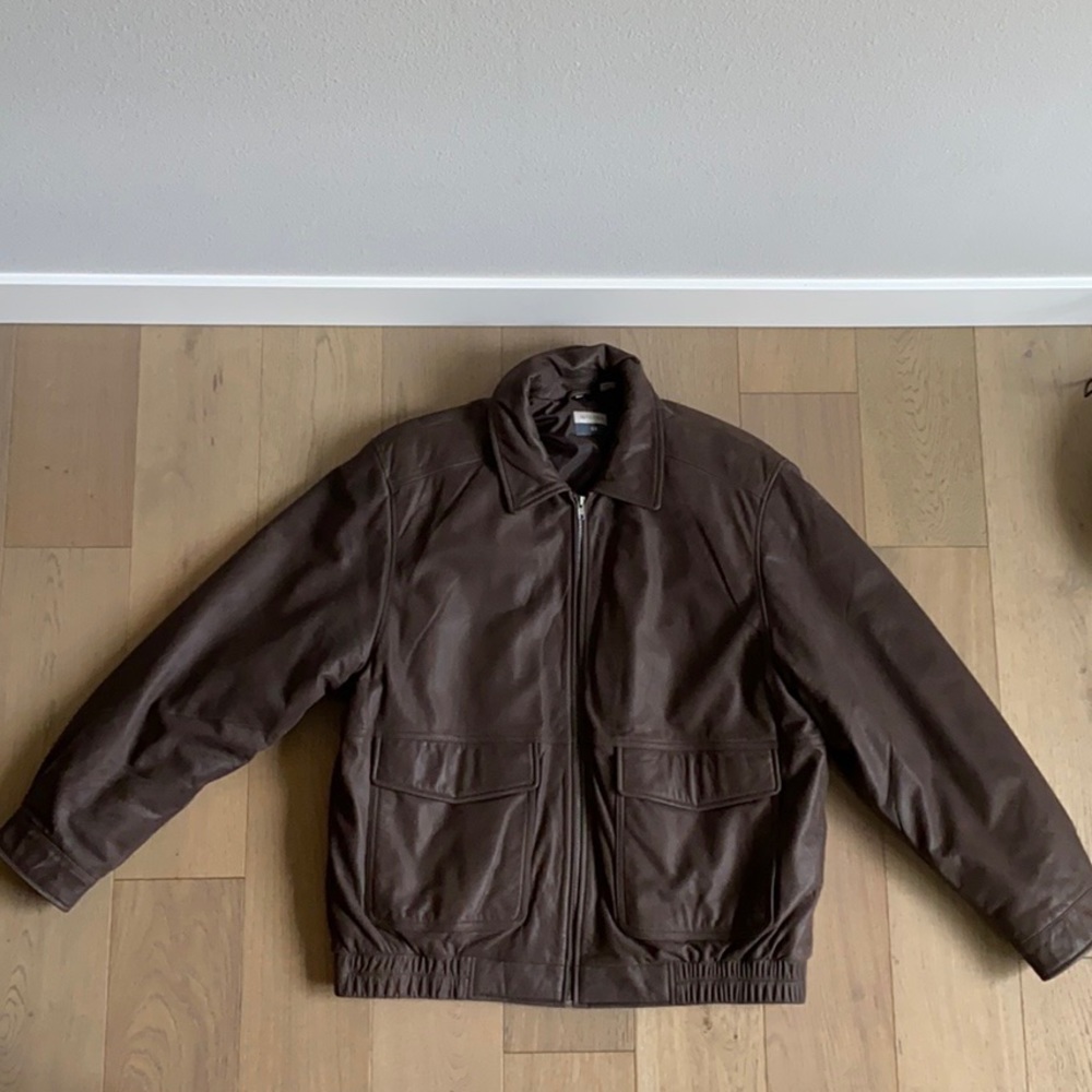Men’s Savile Row Outerwear Genuine Leather Jacket